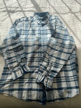 Twenty Blue and White Plaid Button-Down Shirt - Men